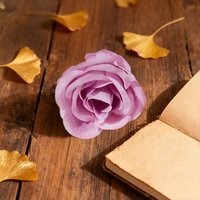 Wei’s Moment 20Pcs Artificial Flowers Roses, Real Touch Foam Roses, Fake Flowers Rose for DIY Wedding Bridal Bouquets Baby Shower Table Centerpieces Home Decorations, Cream Powder purple