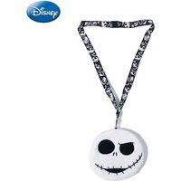 Disney The Nightmare Before Christmas Jack Skellington pluche pasjeshouder, officieel gelicenseerd Halloween Town cosplayaccessoire met schedelpatroon, ID-houder thematas cadeau