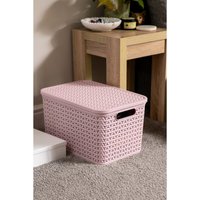 Strata Urban Storage Basket & Lid 24L Blush Pink