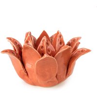 Candlelight Candle Holder Tealight Paradise Ceramic Orange