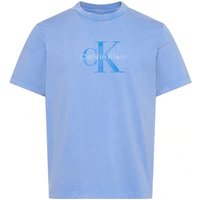 Calvin Klein Men's Washed Cotton Monogram T-Shirt - Marina