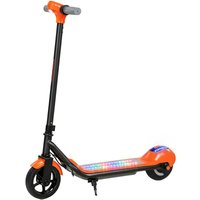 AA1-133V70OG SPORTNOW Electric Scooter for Kids, Lightweight Kids Scooter for Age 6-14 with LED Display, RGB Lights, Up to 10km/h, Maximum Range 8km, Kick-to-Start, for Boys and Girls, Orange