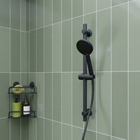 Croydex Presion Pressure Boosting Shower Head with 5 Settings - Black