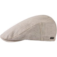 TOP-EX heren koelende zomerse flatcap van 100% linnen met katoenen binnenvoering - M/L - beige