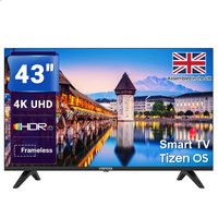 VISPERA 43" Direct LED 4K HDR Smart Tizen OS TV- TI43ULTRA (Dolby Audio)