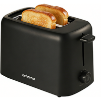 ochama Broodrooster 650W met 6 Bruiningsstanden, Dubbelzijdige Toastmachine voor Sandwiches en Bagels, 3D Snelroosterfunctie, Compact Ontbijtapparaat