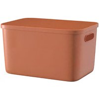 SNSP opbergdoos bureau-opbergmand middelgrote opbergdoos voor snacks kantoorbenodigdheden badkamer kleding speelgoed met deksel 8 l 4-delige set 4-delige set / 8 l