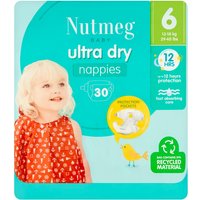 Nutmeg Baby Ultra Dry Nappies Size 6 30 Pack