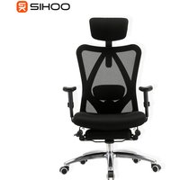 Sihoo M18JT Ergonomic Office Chair with Footrest, Breathable Mesh Design High Back Computer Chair, Adjustable Headrest and Lumbar Support