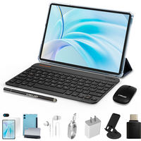 TECLAST P50 tablet 11 inch, 4 GB RAM + 128 GB opslag, inclusief hoes, Engels Bluetooth-toetsenbord, Bluetooth-muis, tabletstandaard, oplader, datakabel, styluspen, oordopjes, OTG-adapterkabel en camera-afdekking