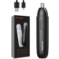 MAXGROOM Neus- & Oorhaartrimmer voor Mannen, USB-oplaadbare Neushaartrimmer, Waterdichte Afneembare Kop, Compacte Precisietrimmer voor Neus-, Oor- en Wenkbrauwhaar, Reisverzorgingstool