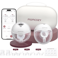 Momcozy M5 Slimme App-gestuurde Borstkolf - 2-Pack - Grijs