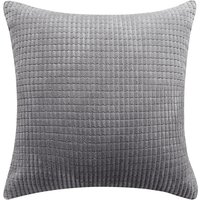Deconovo kussensloop van fluweel lichtgrijs 50 x 50 cm 1 stuk