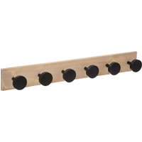 5five Houten Kapstok - 6 Haken, Lichtbruin, 58 cm