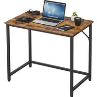 Writing Desk, 31.5 x 19.7 x 29.9 Inches, Computer Table for Home Office, Bedroom, Study, Brown and Black