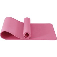 MISS LULU Good Nite Yoga Mat Exercise Mats Workout Pilates Fitness Mat for Women Men Non-Slip Thick 10mm High Density Gymnastics Mats with Carry Strap Tpe 183 x 61 x 1cm (Green/Black) Plum 183*61*1cm