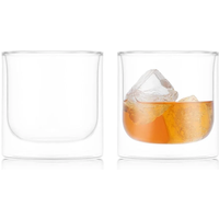 Bodum SKÅL Double Wall Glasses - Set of 2 - 280ml - Whiskey Tumbler