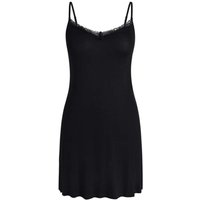 IZURIA collar narrow lace v-neck black suspender dress M