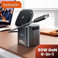 Toocki magnetische draadloze oplader voor iPhone: opvouwbaar 3-in-1 laadstation voor meerdere Apple-apparaten - reislaadmat met dockingstation voor Apple Watch, iPhone 17 16 15 14 13 12 Pro Max Plus en AirPods