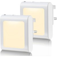 VIVREAL nachtlampje van ABS + polycarbonaat, tweepak MZ3092E, nieuwjaarsuitverkoop, populairste cadeaukeuzes