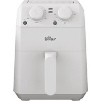 Bear 3 liter compacte airfryer QZG-K12T1, dubbele draaiknop voor tijd- en temperatuurregeling, instelbare warmte 80–200°C, timer 0–60 min, automatische uitschakeling, cool-touch handgreep