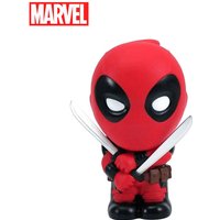 1 stuk Marvel Deadpool Spaarpot Officieel Gelicentieerd Schattige Chibi 3D PVC Stereo Beeldje Muntjespot Waterdicht Breukbestendig Verzamelobject Bureau Organizer Woondecoratie Spaarpot