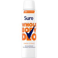 Sure Women Fresh Citrus Whole Body Deodorant Spray 150ml