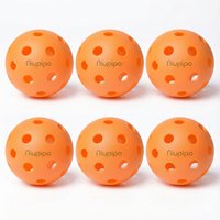 NIUPIPO 6-Delige Indoor Pickleball Set – Hoogwaardig en Duurzaam, 74 mm Diameter, TPE-Materiaal, Speciaal Ontworpen voor Binnen