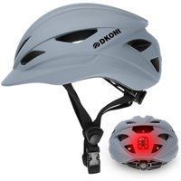DKONI HS-086 Adult Bicycle Helmet with Light Grey L 58-61cm