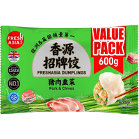 FRESHASIA dumplings met varkensvlees en bieslook 600 g【voordeelverpakking】