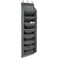 ANQI 8 Tier Over the Door Shoe Organizer, Dark Grey