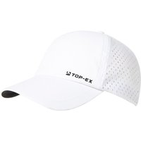 TOP-EX Unstructured Running Breathable Mesh Quick Dry Cooling Sweatband Baseball Caps M/L White