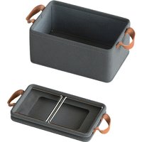 SNSP Storage Box Clothes and Pants Storage Box Basket Fabric Underwear Cabinet Storage Folding Layered Large No Grid