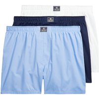 Ralph Lauren Cotton Boxer 3-Pack - White/Blue/Navy
