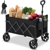 Mini Bolderkar, Opvouwbaar, Klein, 70 L, 80 Kg, Handwagen, Inklapbaar, Opvouwbare Winkelwagen, Campingwagen Met in Hoogte Verstelbare Handgreep, Licht En Ruimtebesparend En Stabiel