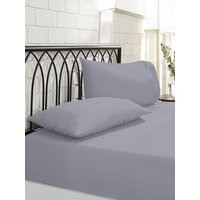 NightComfort Pillowcase Pair Non Iron Polycotton Cool Grey