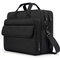 Laptop Bag 17 Inch, Briefcase Men Large Work Bag Office Business Notebook Bag Waterproof Laptop Bag for Work Travel Gifts for Men, Black, New Year Sale , Top gift picks
