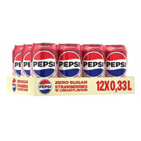 PEPSI Zero Aardbei & Room Soda 12x330 ml