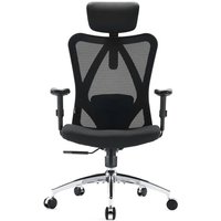 MSeries Ergonomic Office Chair — High Back Executive Swivel Desk Chair, Adjustable Lumbar Support & Headrest, Computer Chair for Home Office, Pure Black