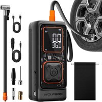 WOLFBOX 150PSI Tire Inflator Portable Air Compressor, Cordless Air Pump for Car Tires with Digital Pressure Gauge, Portable Tire Pump, Auto Shut-Off, LED Flashlight