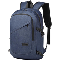 Smart Travel Backpack for 15.6” Laptop with USB Port, Lightweight Anti-Theft Daypack for Work, Study & Daily Commute (Navy)