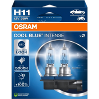 OSRAM COOL BLUE® INTENSE H11, +100% meer licht, tot 5.000K, halogeen koplamp, 2 lampen