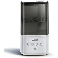 Luxaid 6 liter koel- en warmmist luchtbevochtiger voor grote ruimtes, bovenvulwaterreservoir, touch-bediening, 4/8/12-uurs timer, 20 dB ultrastille slaapstand, 360° nevelmondstuk, aromatherapie voor de slaapkamer