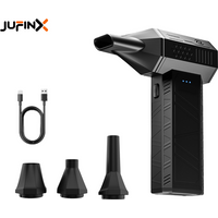 JUFINX X3 mini Compressed Air Duster - Turbo Fan 110000 RPM | 20W Fast Charging, Rechargeable Battery, 3 Adjustable Speeds, 4 Hours Battery Life, High-Pressure Air Gun for Automotive Cleaning, Cordless Air Blower, Keyboard Cleaning Tools, Perfect for Car