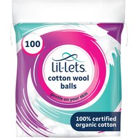 Lil-Lets 100 Cotton Wool Balls
