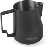 MHW-3BOMBER 450 ml (15 oz) melkkan, professionele melkkan van roestvrij staal voor espresso, cappuccino, stomen en opschuimen met tuit, barista-accessoires, zwart, model: P6005MB