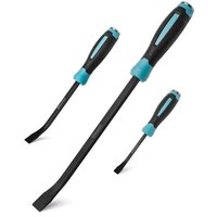 DURATECH 3-Piece Pry Bar Set, Including 8", 12" and 18", Hammer Strike Cap, Angled Tip for Prying and Moving Objects