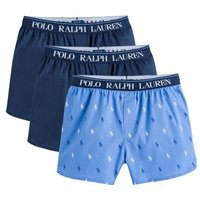Ralph Lauren Stretch Cotton Boxer 3-Pack - Navy/Navy/Blue AOPP