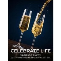 Ju7cerx transparent glass wine glasses Suitable for Celebrations, Weddings & Parties,175ml 2pcs