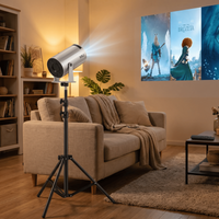 Projector with Stand Bundle-XBJ Portable Silver Projector+1.7m projector Bracket